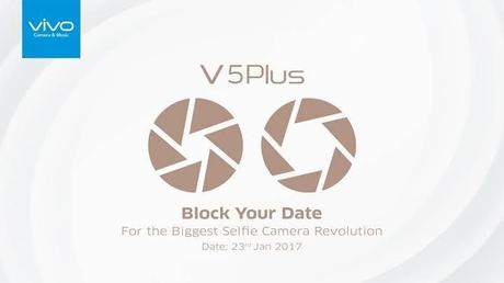 VIVO V5 Plus with Dual Front Cameras to Launch on January 23rd Vivo-V5-Plus-launch-india