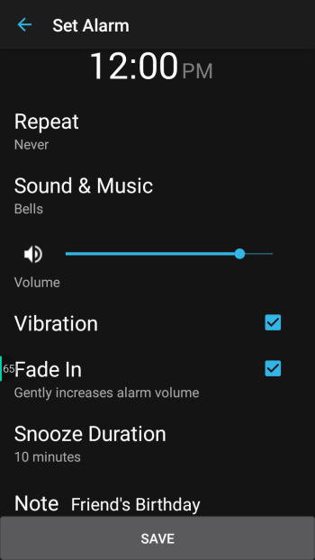 My Alarm Clock – Turning Your Device into a Bedside Clock and More My Alarm Clock main alarm settings