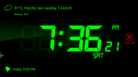 My Alarm Clock – Turning Your Device into a Bedside Clock and More Flash light feature