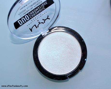 NYX Duo-Chromatic Illuminating Powders in Twilight Tint and Lavender Steel