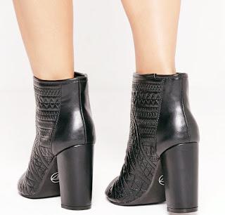 Shoe of the Day | Missguided Quilted Peep-Toe Ankle Boots
