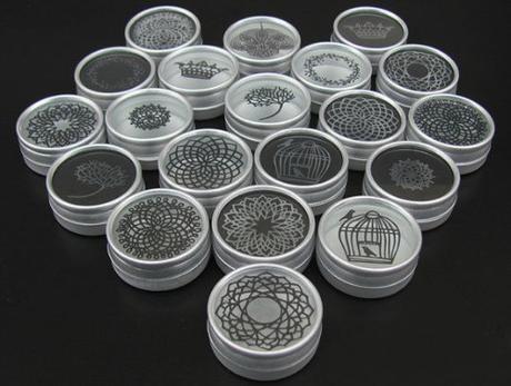 Miniature Steel Containers with Papercut Image on Glass Lid - Parth Kothekar Paper Cuttings by Parth Kothekar