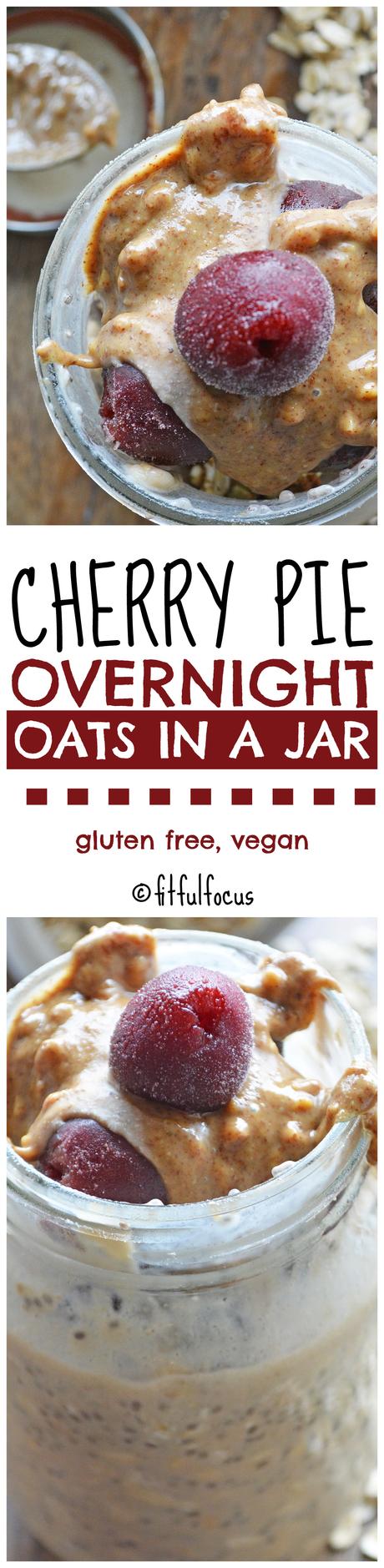Cherry Pie Overnight Oats (gluten free, vegan)