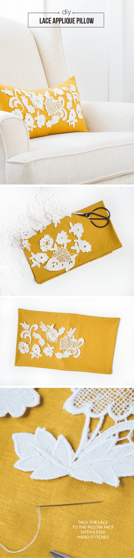 Lace Applique Pillow