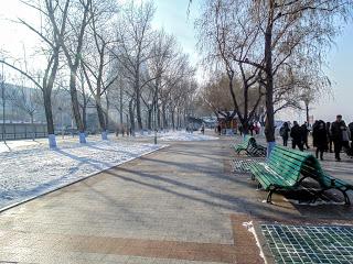 Harbin's Frozen Riverside...