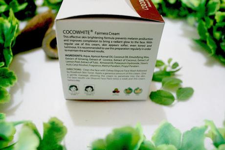 Oshea Herbals Cocowhite Fairness Cream Review