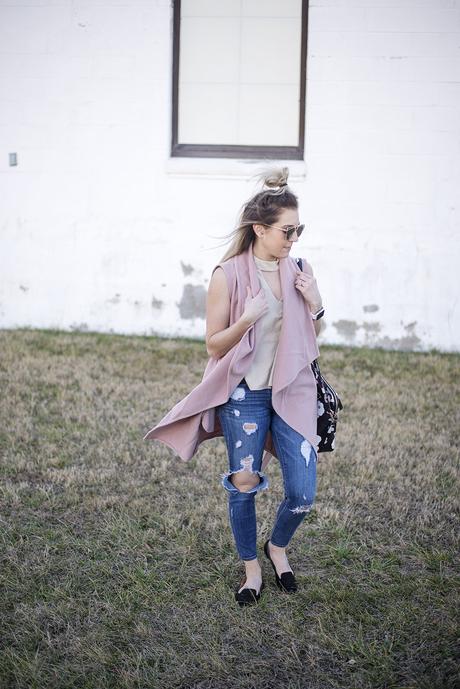 Blush, nude, and black for spring. 