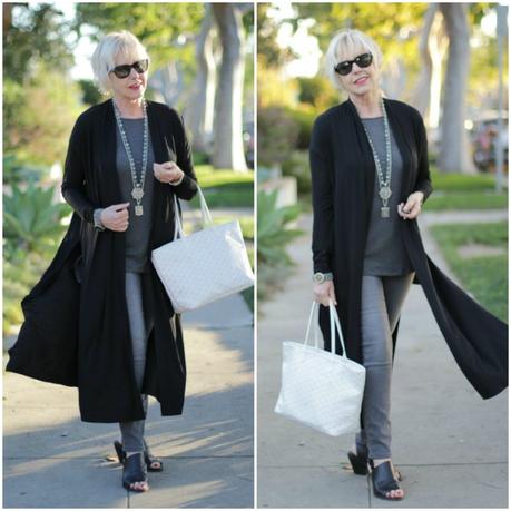 Outfit: Playing The Long Game Eileen Fisher duster cardigan