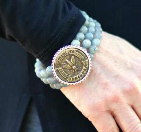 Outfit: Playing The Long Game vintage French bee medallion