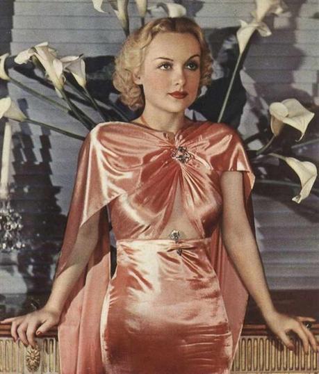 The-power-of-pink---Carole-Lombard in a peach silk dress The-power-of-pink---Carole-Lombard in a peach silk dress