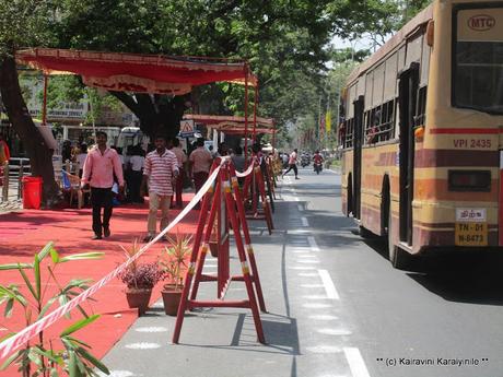 Pedestrian plaza experiment at T Nagar Pondy Bazaar