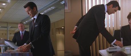 Bond’s Unique Charcoal Striped “No Cigar” Suit Bond’s Unique Charcoal Striped “No Cigar” Suit