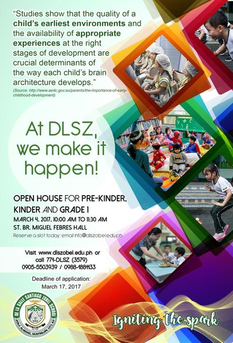 DLSZ Open House for Pre-Kinder, Kinder & Grade 1