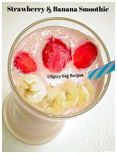 Banana & strawberry Smoothie Recipe Banana & strawberry Smoothie Recipe