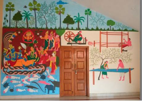 The colorful walls at the Rural Tourism Complex