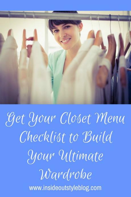 What Will You Choose from My Closet Menu Checklist?