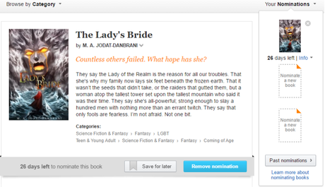 Sponsored Review: Danika reviews The Lady’s Bride by M. A. Jodat-Danbrani