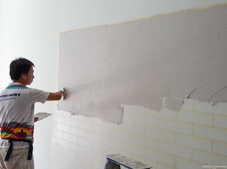 Creativity 521 #108 - A brick wall made of paint {Introducing Nippon Momento Travertino}