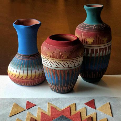 Navajo Pottery Inspiration for Tribe Series by TealCup Navajo Pottery Inspiration for Tribe Series by TealCup