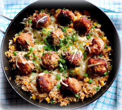 Turkey Meatballs and Lemon Rice