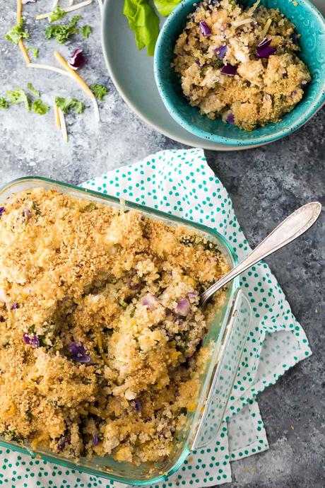 Mediterranean Chicken Quinoa Casserole, an easy dinner prep idea!
