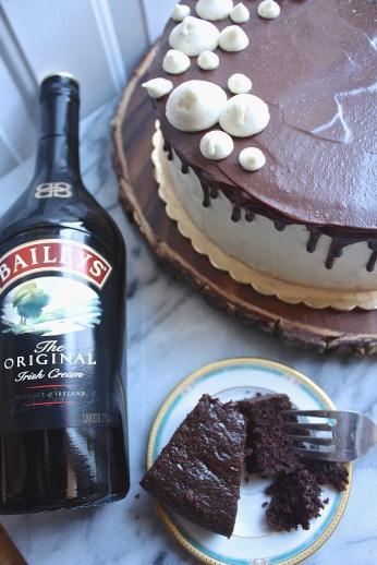 Guinness Chocolate Cake w. Bailey's Cream Cheese Frosting & Chocolate Ganache | Dreamery Events