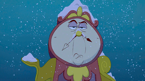  disney snow winter beauty and the beast blizzard GIF