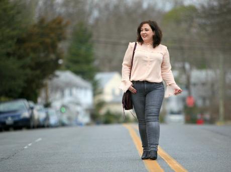 What I Wore: Peach and Grey What I Wore: Peach and Grey