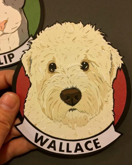 Custom Paper Pet Portrait - Wallace Custom Paper Pet Portrait - Wallace