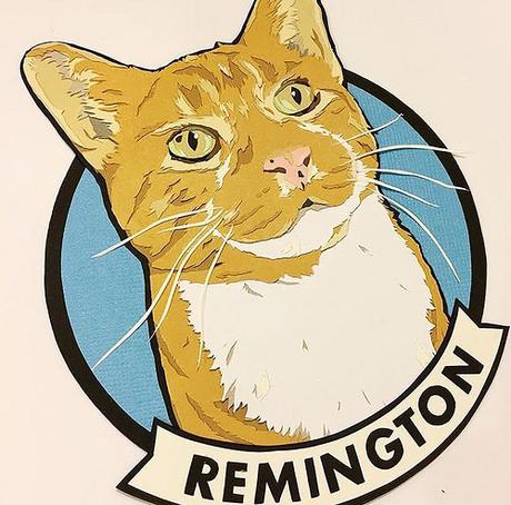 Custom Paper Pet Portrait - Remington Custom Paper Pet Portrait - Remington