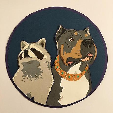 Custom Paper Pet Portraits - Agnes and Bork Custom Paper Pet Portraits - Agnes and Bork