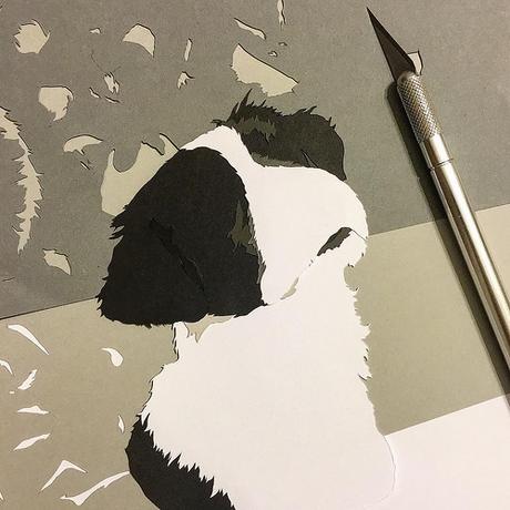 Custom Paper Pet Portrait - in Progress Custom Paper Pet Portrait - in Progress