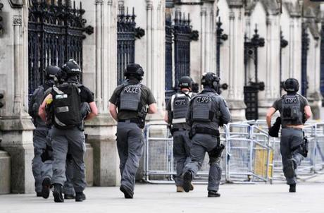 terror attack on UK Parliament foiled .. ..  Mrs May safely escorted to Downing Street