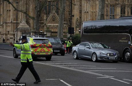 terror attack on UK Parliament foiled .. ..  Mrs May safely escorted to Downing Street