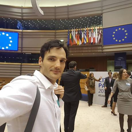 Ben Heine Visiting the European Parliament to do a Report for Stand Up For Europe