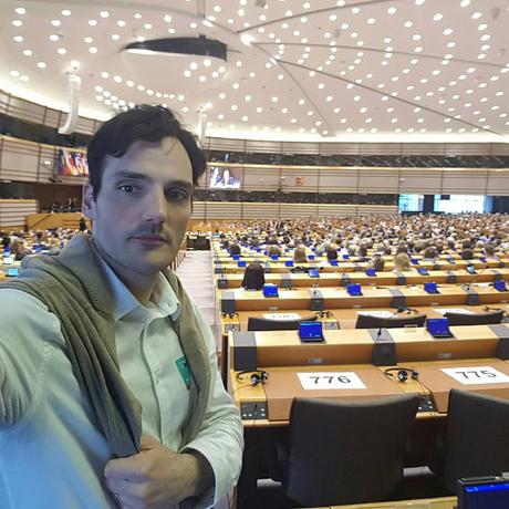 Artist Ben Heine at European Parliament for Stand Up For Europe