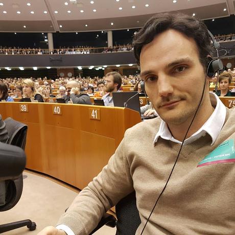 Artist Ben Heine at European Parliament for Stand Up For Europe 