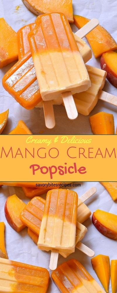 Creamy Mango Popsicles