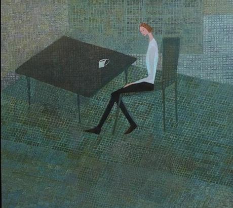 Painting Of a Woman At A Table By Marica Hermann