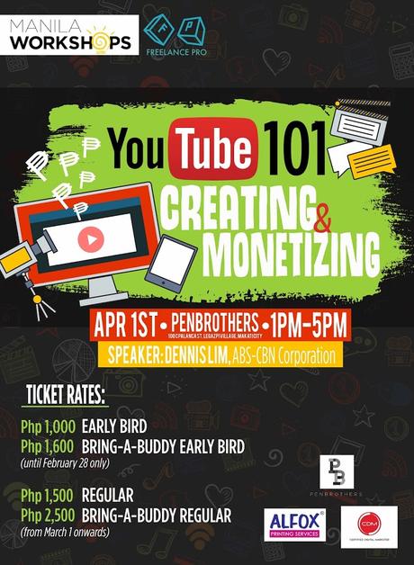 Manila Workshops : Youtube 101 Creating & Monetizing