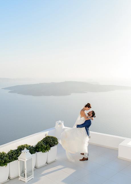 Whimsical destination wedding in Santorini | Nyree & Damiano