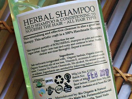 Organic Hair Care with Bon Organics: Herbal Shampoo and Conditioner