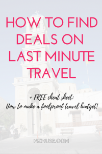 How to find last minute travel deals