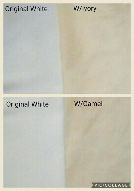 how to overdye white to a ivory or camel