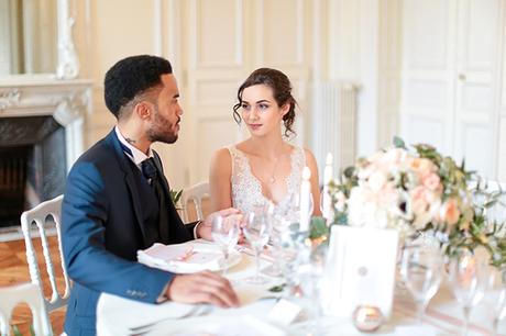 Chic rose gold inspiration shoot in a French Castle