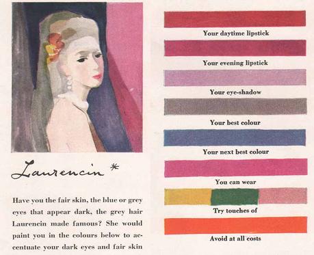1940s Makeup-to-match-the-Artists-Palette - Laurencin 1940s Makeup-to-match-the-Artists-Palette - Laurencin