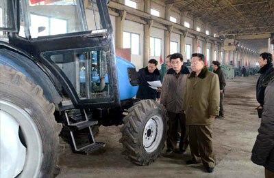 Choe Ryong Hae Visits Kumsong Tractor Factory