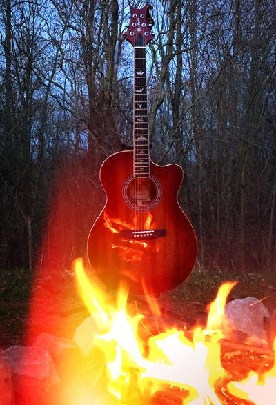 Narrative Story: Melody and music shared with family beneath the stars Narrative Story: Melody and music shared with family beneath the stars