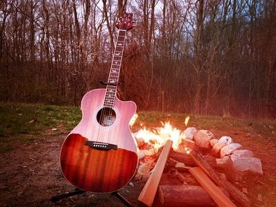 Narrative Story: Melody and music shared with family beneath the stars Narrative Story: Melody and music shared with family beneath the stars