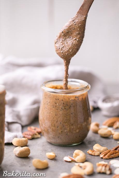 Super Seed Nut Butter This Super Seed Nut Butter is made with a variety of nuts and seeds, creating a smooth and creamy spread that's super flavorful and loaded with nutrients. This delicious homemade nut + seed butter comes together quickly in a blender or food processor.